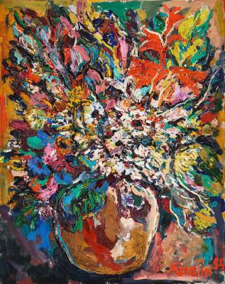 Floral still life by Albin Amelin - Auction record, sale price, and art valuation. Compare with similar artists and explore comparable artworks.