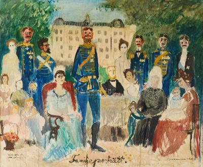 Family portrait by Gosta Werner - Auction record, sale price, and art valuation. Compare with similar artists and explore comparable artworks.