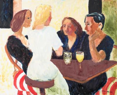 Ladies meet at a tavern by Peter Dahl - Auction record, sale price, and art valuation. Compare with similar artists and explore comparable artworks.