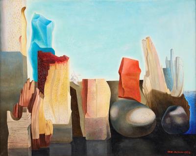 New Land by Erik Olson - Auction record, sale price, and art valuation. Compare with similar artists and explore comparable artworks.