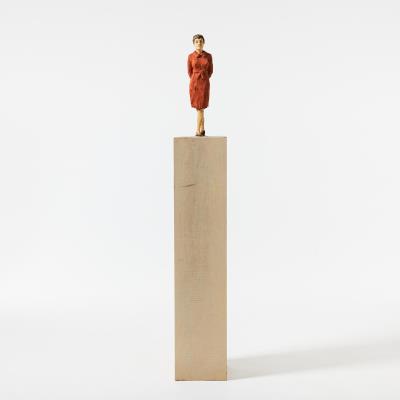 Woman in red dress by Stephan Balkenhol - Auction record, sale price, and art valuation. Compare with similar artists and explore comparable artworks.