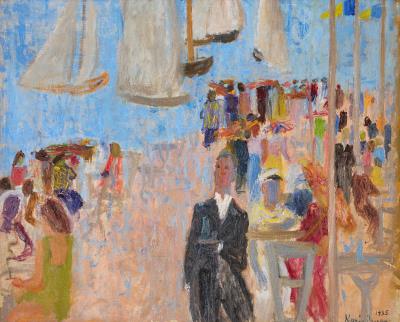 Sailing Race Day by Karin Parrow - Auction record, sale price, and art valuation. Compare with similar artists and explore comparable artworks.