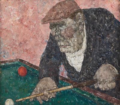 Billiard Game by Akira Tanaka - Auction record, sale price, and art valuation. Compare with similar artists and explore comparable artworks.