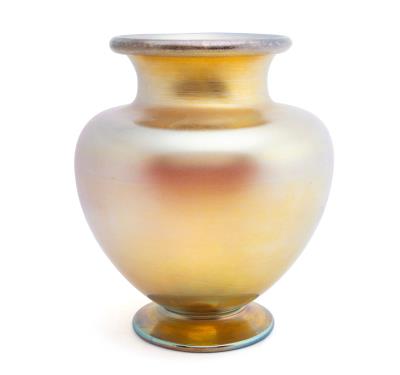 Tiffany Gold Favrile Iridescent Baluster Vase