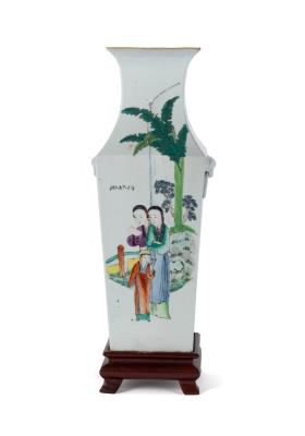 Chinese Porcelain Family Rose Square Vase