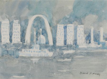 St Louis skyline by David Hares - Auction record, sale price, and art valuation. Compare with similar artists and explore comparable artworks.