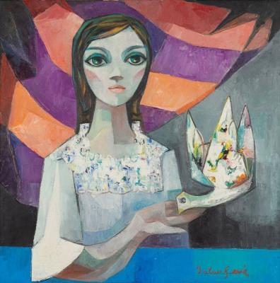 Woman with dove
