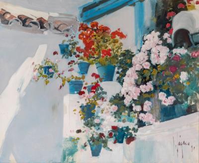 Flowers on the balcony