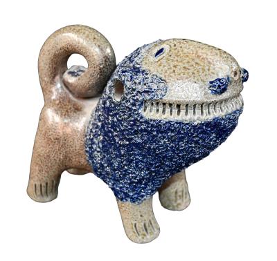 Salt and Cobalt Glazed Lion