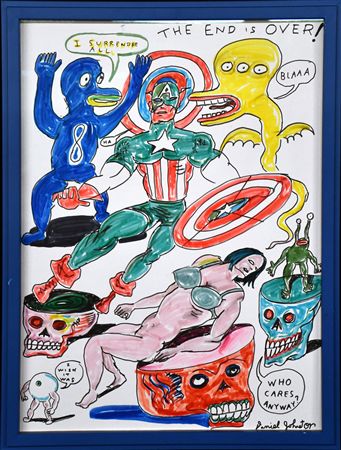 The End is Over by Daniel Dale Johnston - Auction record, sale price, and art valuation. Compare with similar artists and explore comparable artworks.