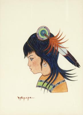 Untitled (Profile of a Kiowa Girl)