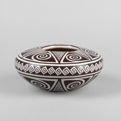 Black on White Pot with Awatovi Star, ca. 1975 by Helen Naha - Auction record, sale price, and art valuation. Compare with similar artists and explore comparable artworks.