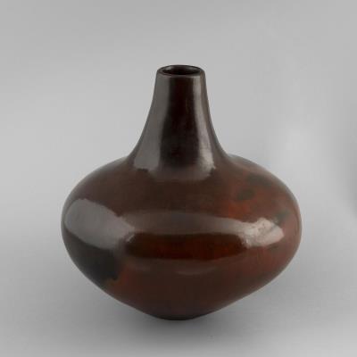 Small Neck Vase with Fire Clouds