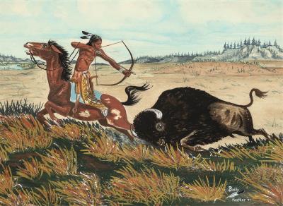 Untitled (Buffalo Hunt), 1971
