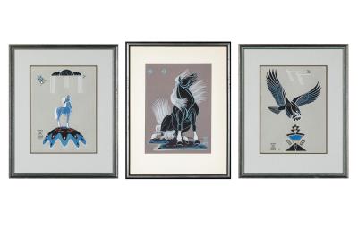 Group of Three Works on Paper
