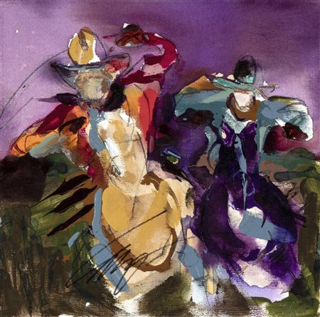 Untitled (Ropers on Horseback)