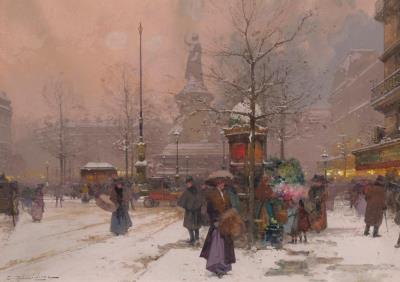 The Square of the Republic under the Snow