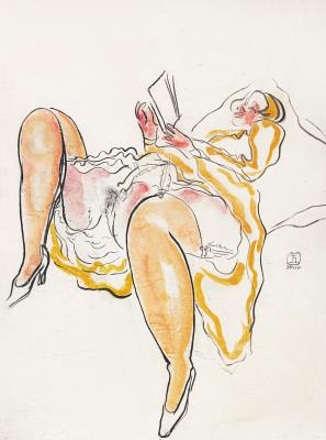 Reading nude