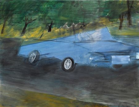 A Car Running in the Green