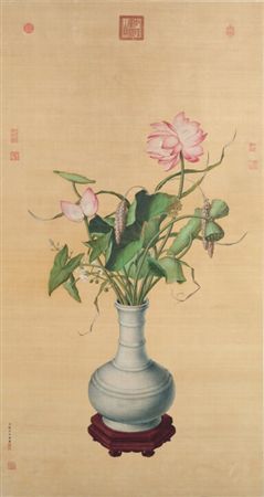The earliest extant work by Giuseppe Castiglione at the Chinese court,  Estimate upon request