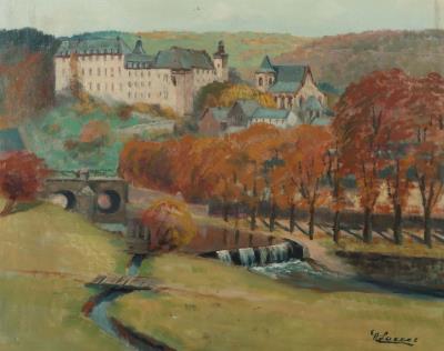View of Schleiden with Castle and Castle Church