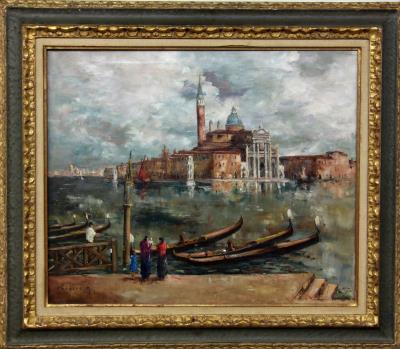 Venice with View of the Church Santa Maria Maggiore