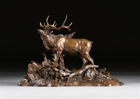 "Elk Territory," 1973 by Seth Floyd Crews - Auction record, sale price, and art valuation. Compare with similar artists and explore comparable artworks.