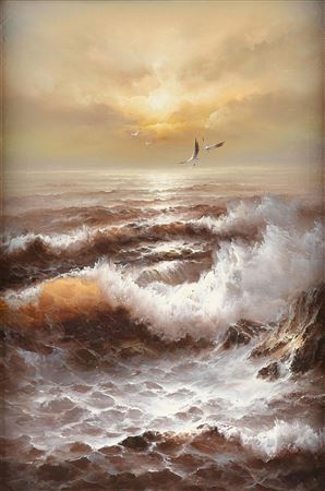 "Sea Coast with Gulls (Untitled)"