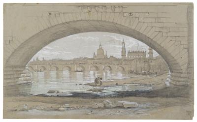 Blick auf Dresden von der Marienbrücke aus