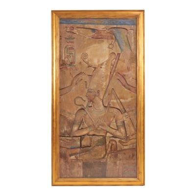 Relief from the Southern Wall of the Hypostyle Hall at Karnak, depicting Seated Ramses the Great