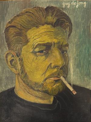 Portrait of a man smoking