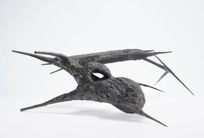 Black steel sculpture