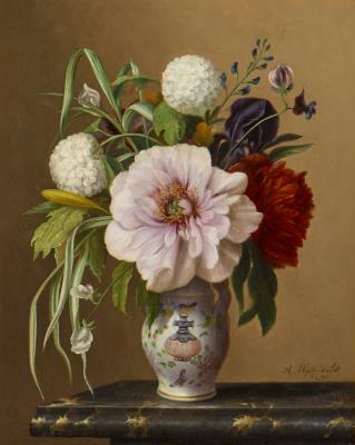 Still Life with Peonies, Hydrangea and Irises