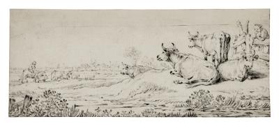Landscape with Cattle and Two Figures