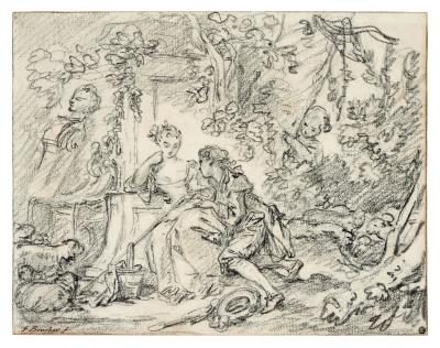 Pastorale beside a fountain