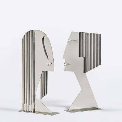 Pair of Heads in Half-Profile (2)