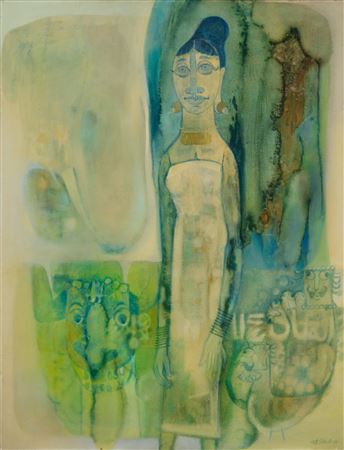 Tribal Woman by J Sultan Ali - Auction record, sale price, and art valuation. Compare with similar artists and explore comparable artworks.