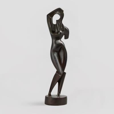 Woman Combing Her Hair