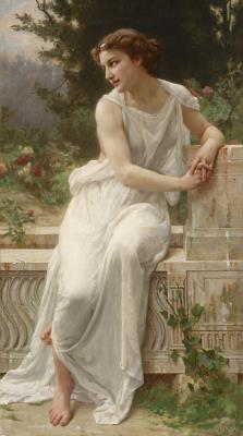 Young Woman of Pompeii on a Terrace by Guillaume Seignac - Auction record, sale price, and art valuation. Compare with similar artists and explore comparable artworks.