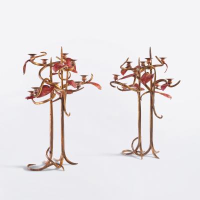 Pair of "Structure Végétale" Candelabra (2)