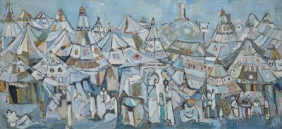 Untitled (Hajj Arafah) by Abdul Halim Radwi - Auction record, sale price, and art valuation. Compare with similar artists and explore comparable artworks.