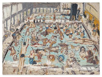 Children’s Swimming Pool, 11 o’clock Saturday Morning, August by Leon Kossoff - Auction record, sale price, and art valuation. Compare with similar artists and explore comparable artworks.