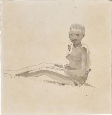 A Khoisan girl seated on the ground by Samuel Daniell - Auction record, sale price, and art valuation. Compare with similar artists and explore comparable artworks.