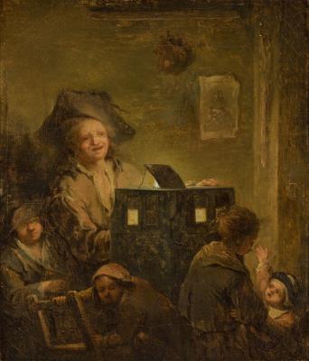 A magic lantern projection in a classroom, seen from two perspectives by Johann Georg Trautmann - Auction record, sale price, and art valuation. Compare with similar artists and explore comparable artworks.