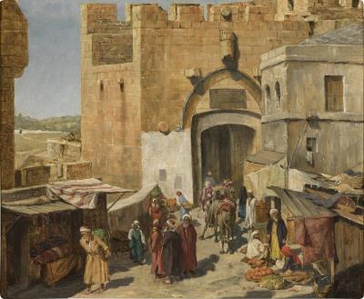 The Jaffa Gate, Jerusalem by Daniel Israel - Auction record, sale price, and art valuation. Compare with similar artists and explore comparable artworks.