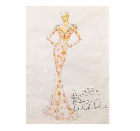 Draft dress design for Dior