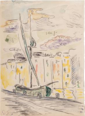 Saint-Tropez, tartane à quai