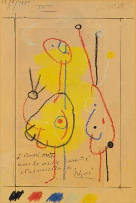 Project for the lithograph Anthology of Black Humor by André Breton