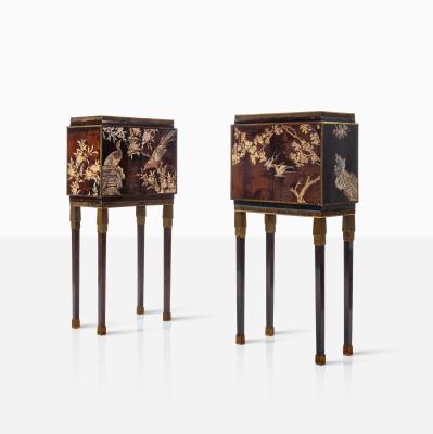A pair of cabinets