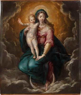 The Madonna and Child on a Crescent Moon